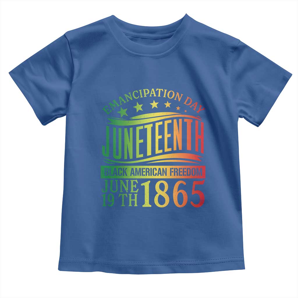 Emancipation Day Juneteenth Toddler T Shirt Celebrating Black Americna Freedom Since 1865