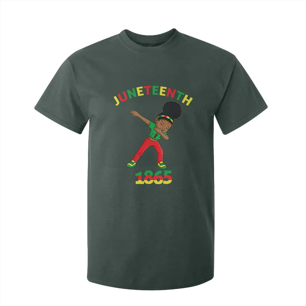 Funny Black History T Shirt For Kid Dabbing Black Princess Juneteenth 1865
