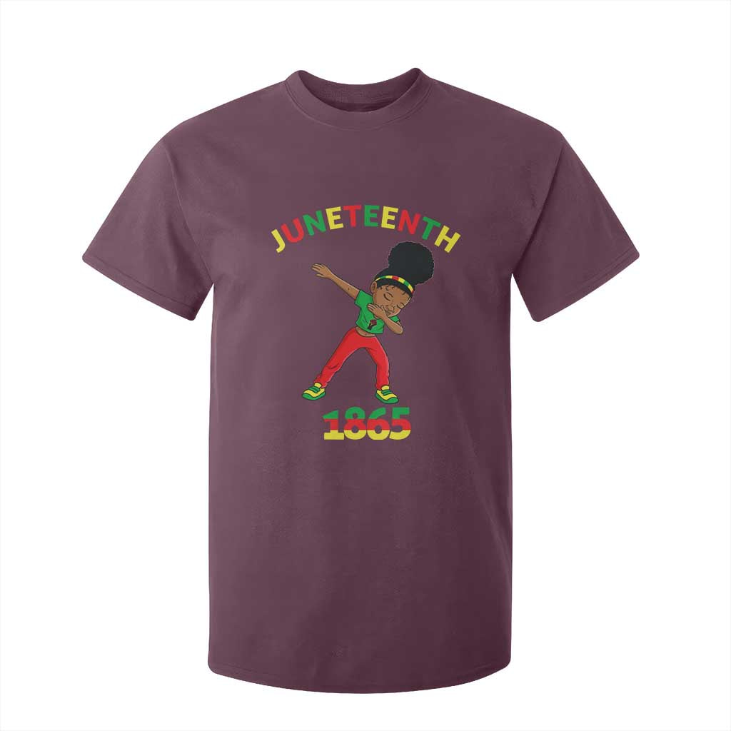 Funny Black History T Shirt For Kid Dabbing Black Princess Juneteenth 1865