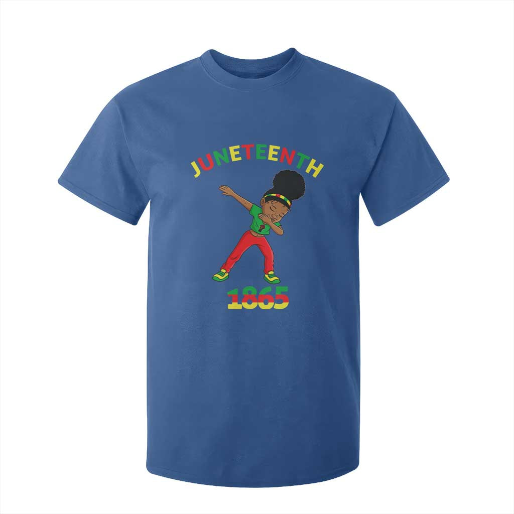 Funny Black History T Shirt For Kid Dabbing Black Princess Juneteenth 1865