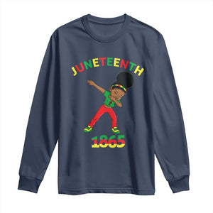 Funny Black History Long Sleeve Shirt Dabbing Black Princess Juneteenth 1865