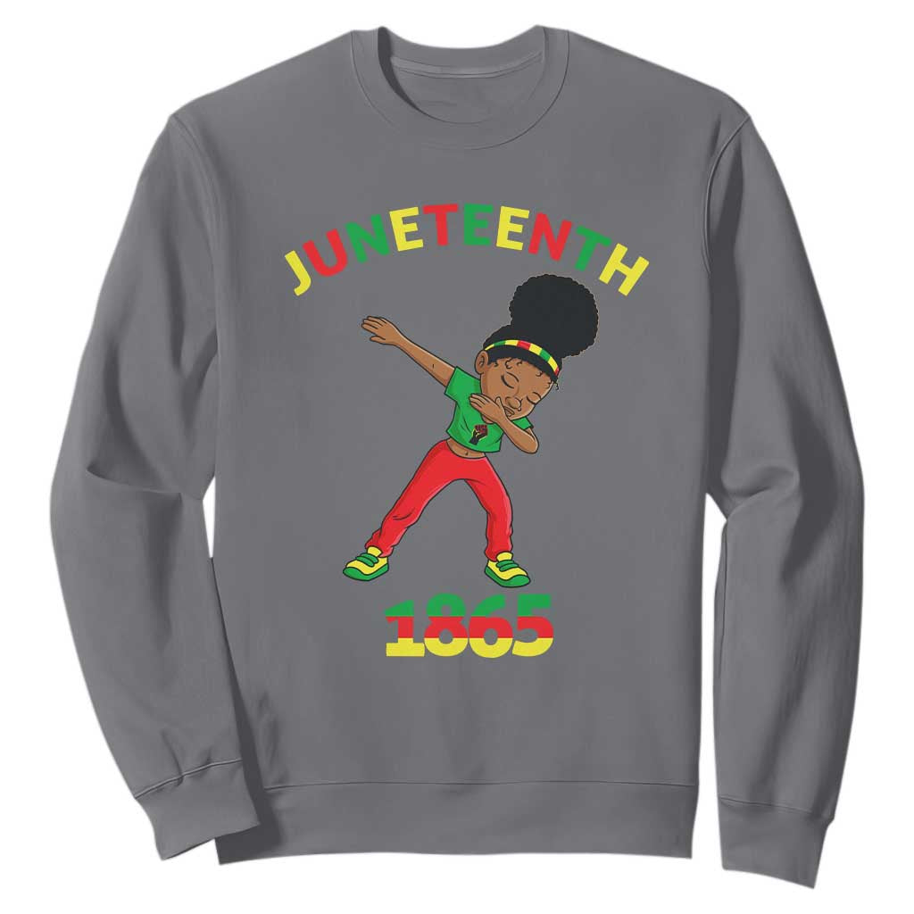 Funny Black History Sweatshirt Dabbing Black Princess Juneteenth 1865