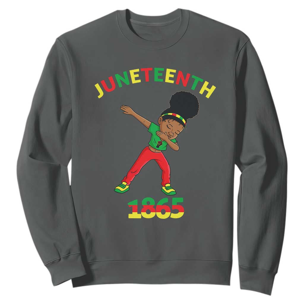 Funny Black History Sweatshirt Dabbing Black Princess Juneteenth 1865