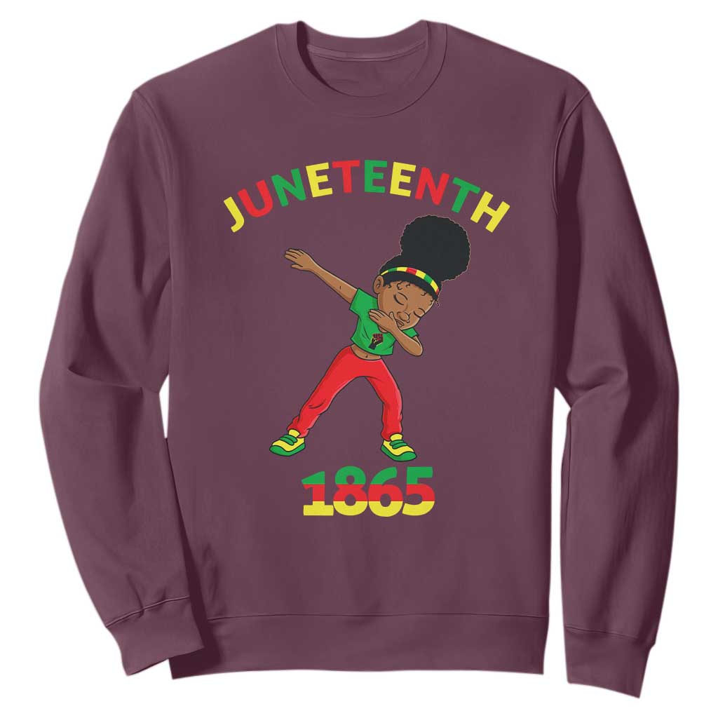 Funny Black History Sweatshirt Dabbing Black Princess Juneteenth 1865