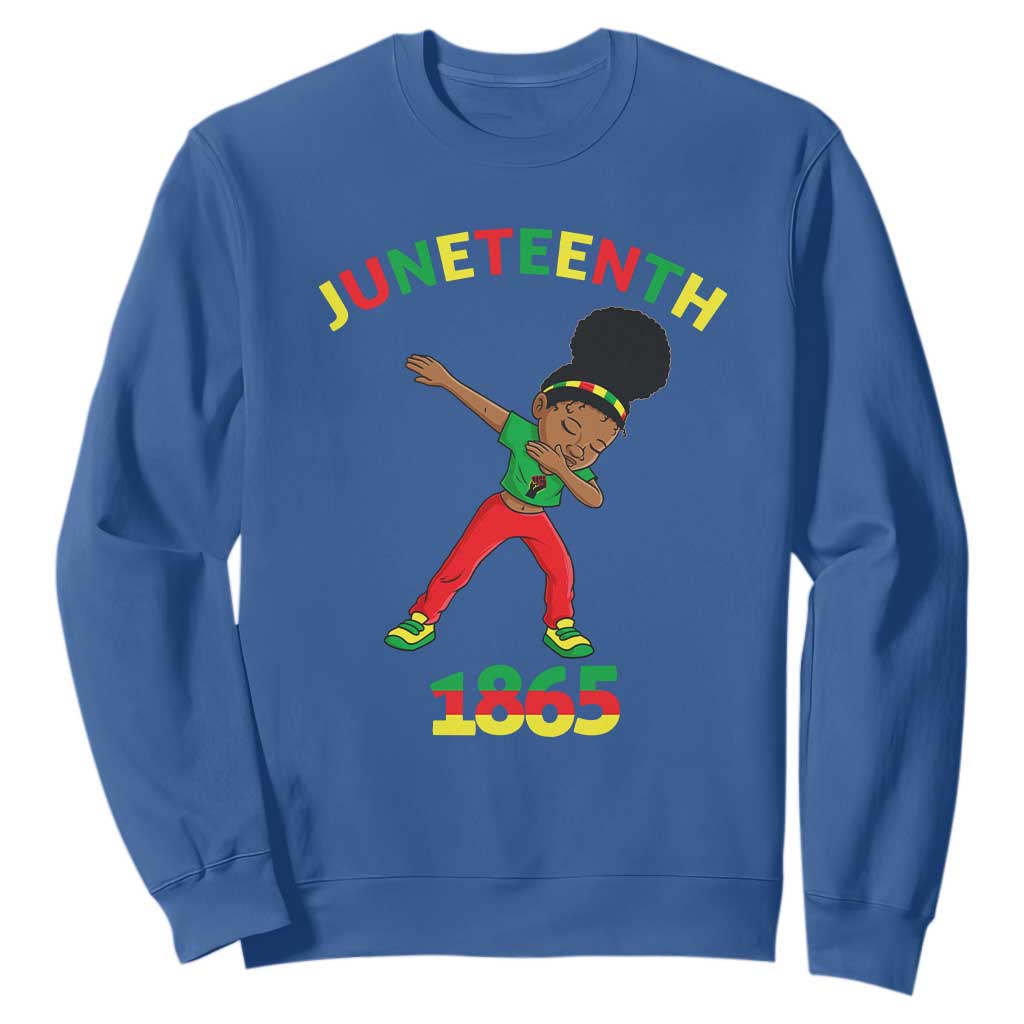 Funny Black History Sweatshirt Dabbing Black Princess Juneteenth 1865