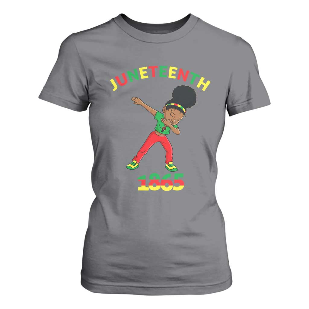 Funny Black History T Shirt For Women Dabbing Black Princess Juneteenth 1865
