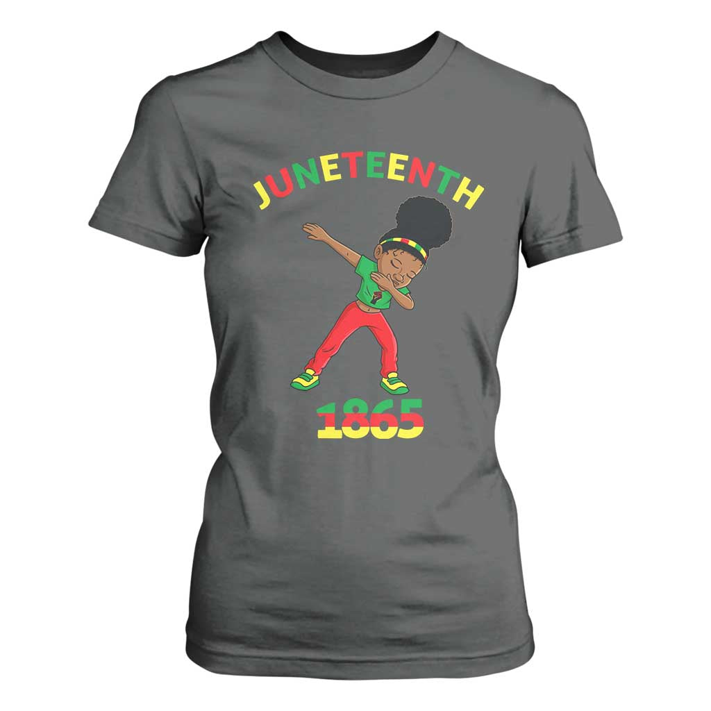 Funny Black History T Shirt For Women Dabbing Black Princess Juneteenth 1865