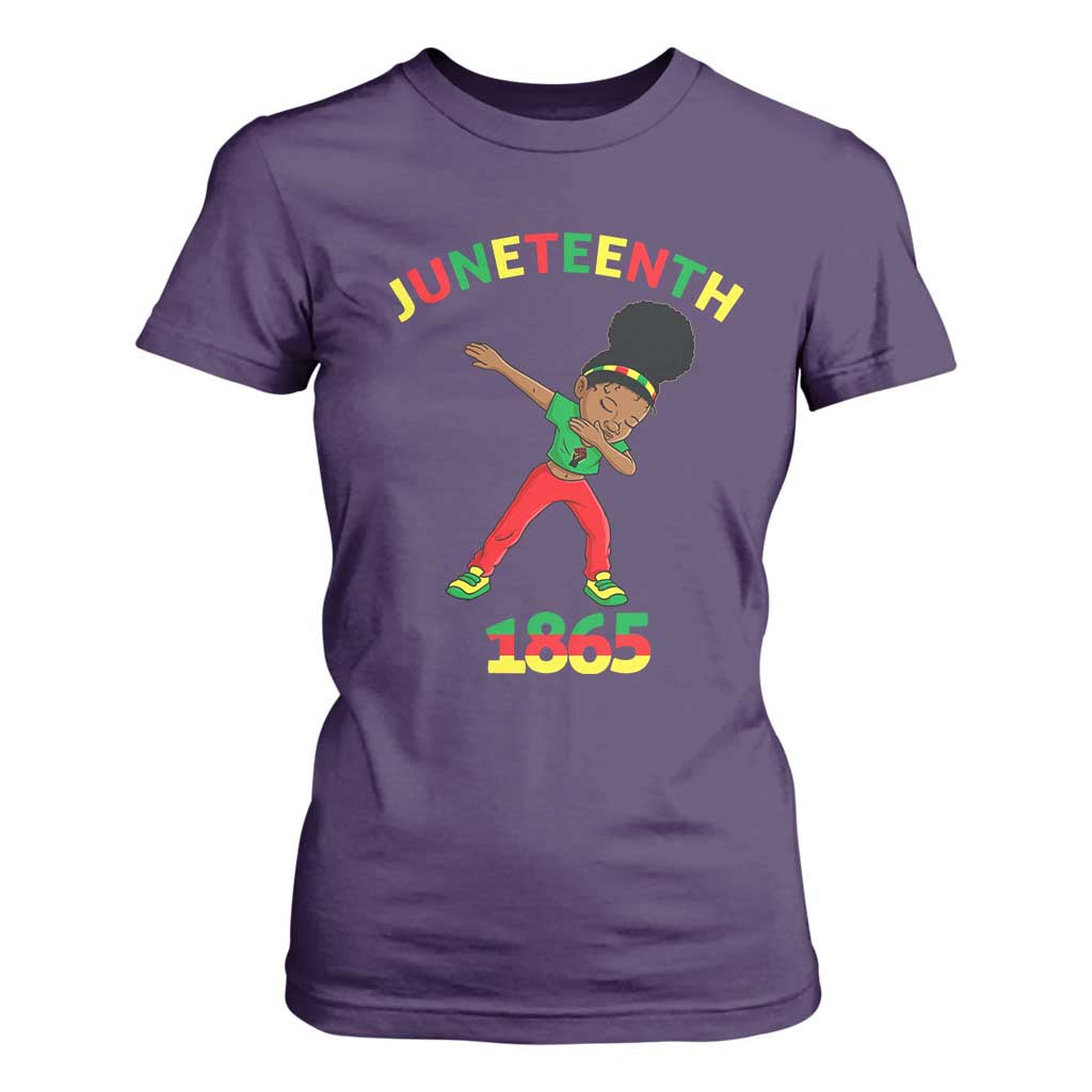 Funny Black History T Shirt For Women Dabbing Black Princess Juneteenth 1865