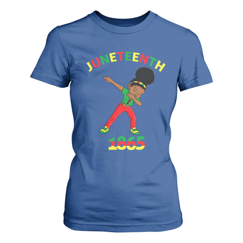 Funny Black History T Shirt For Women Dabbing Black Princess Juneteenth 1865