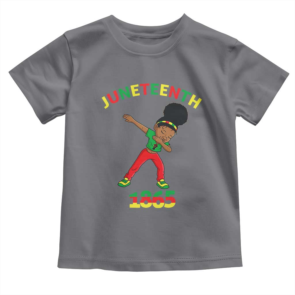 Funny Black History Toddler T Shirt Dabbing Black Princess Juneteenth 1865