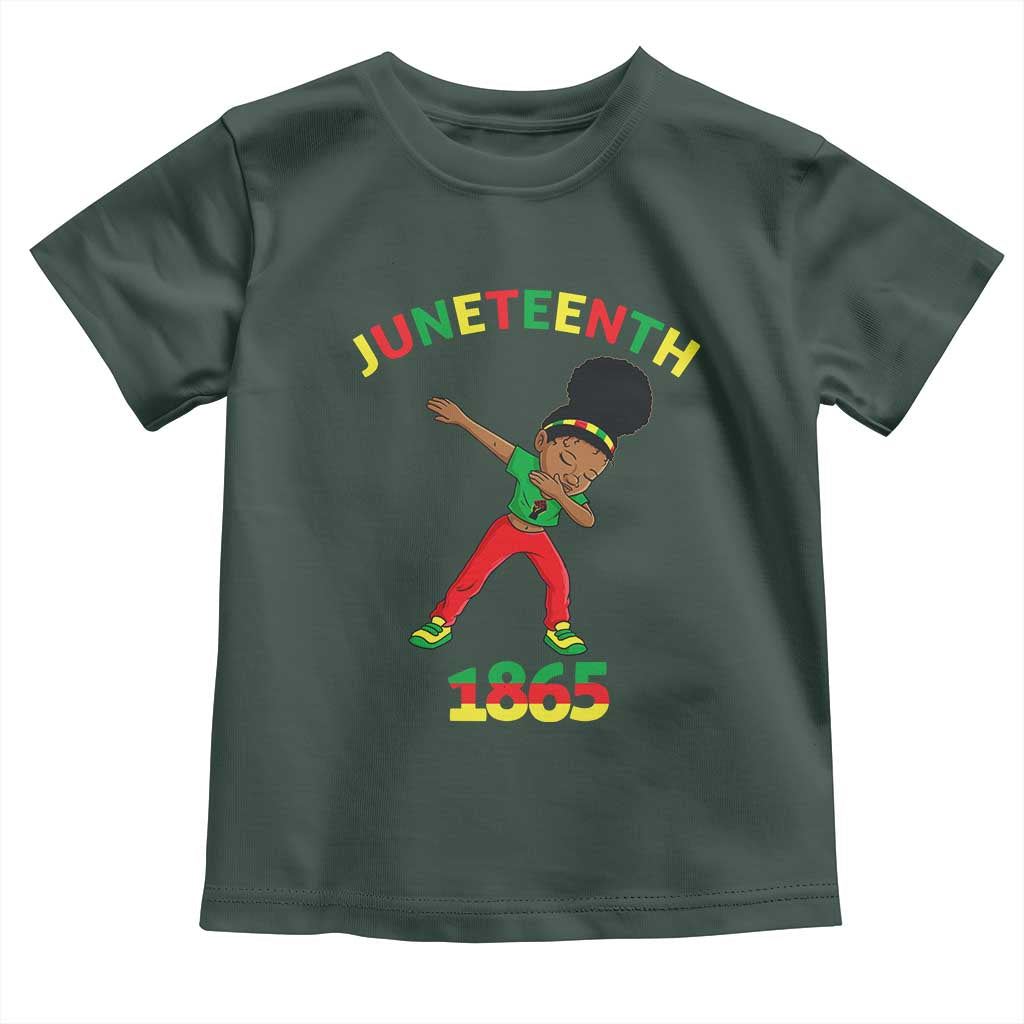 Funny Black History Toddler T Shirt Dabbing Black Princess Juneteenth 1865
