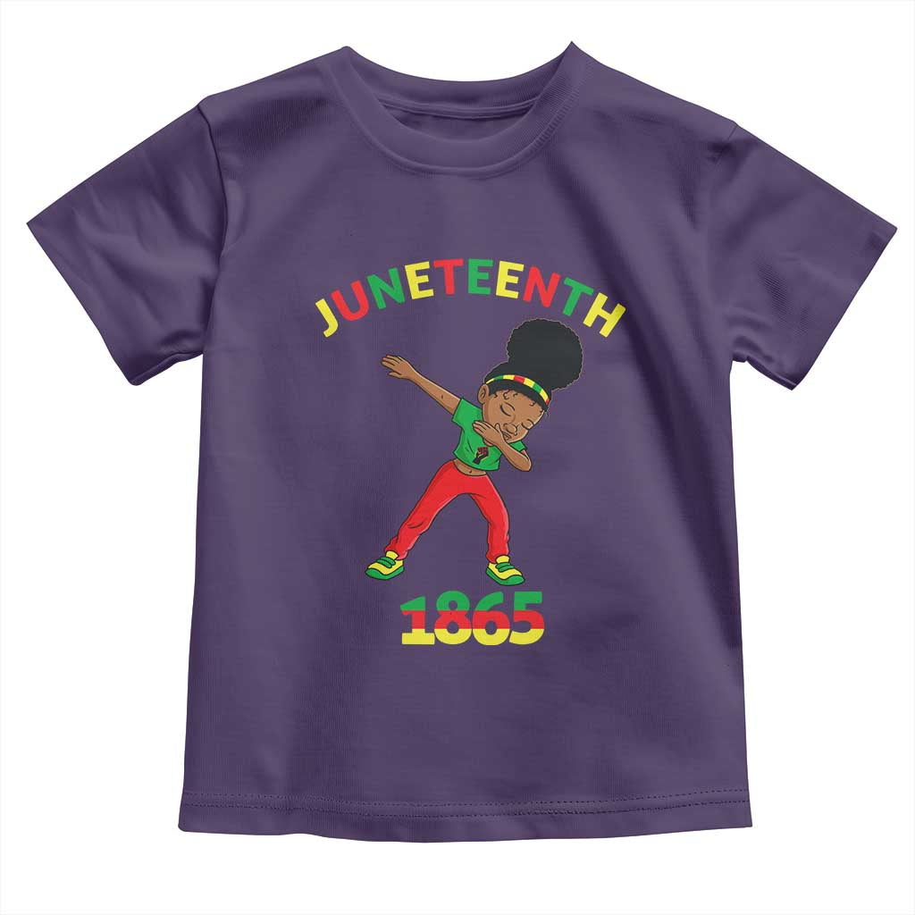 Funny Black History Toddler T Shirt Dabbing Black Princess Juneteenth 1865