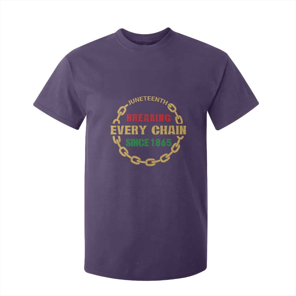 Juneteenth 1865 T Shirt For Kid Breaking Every Chain Black Freedom June 19th
