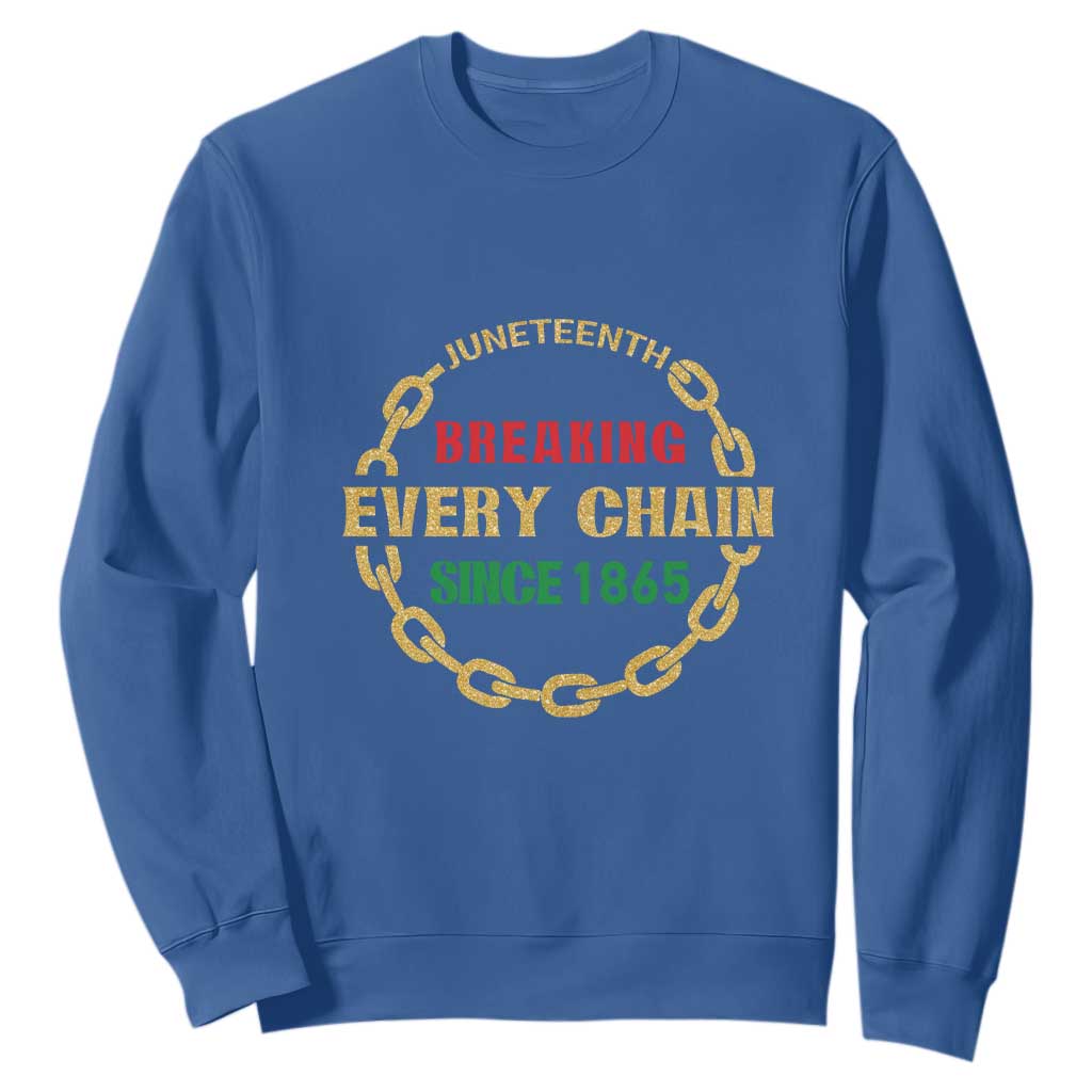 Juneteenth 1865 Sweatshirt Breaking Every Chain Black Freedom June 19th