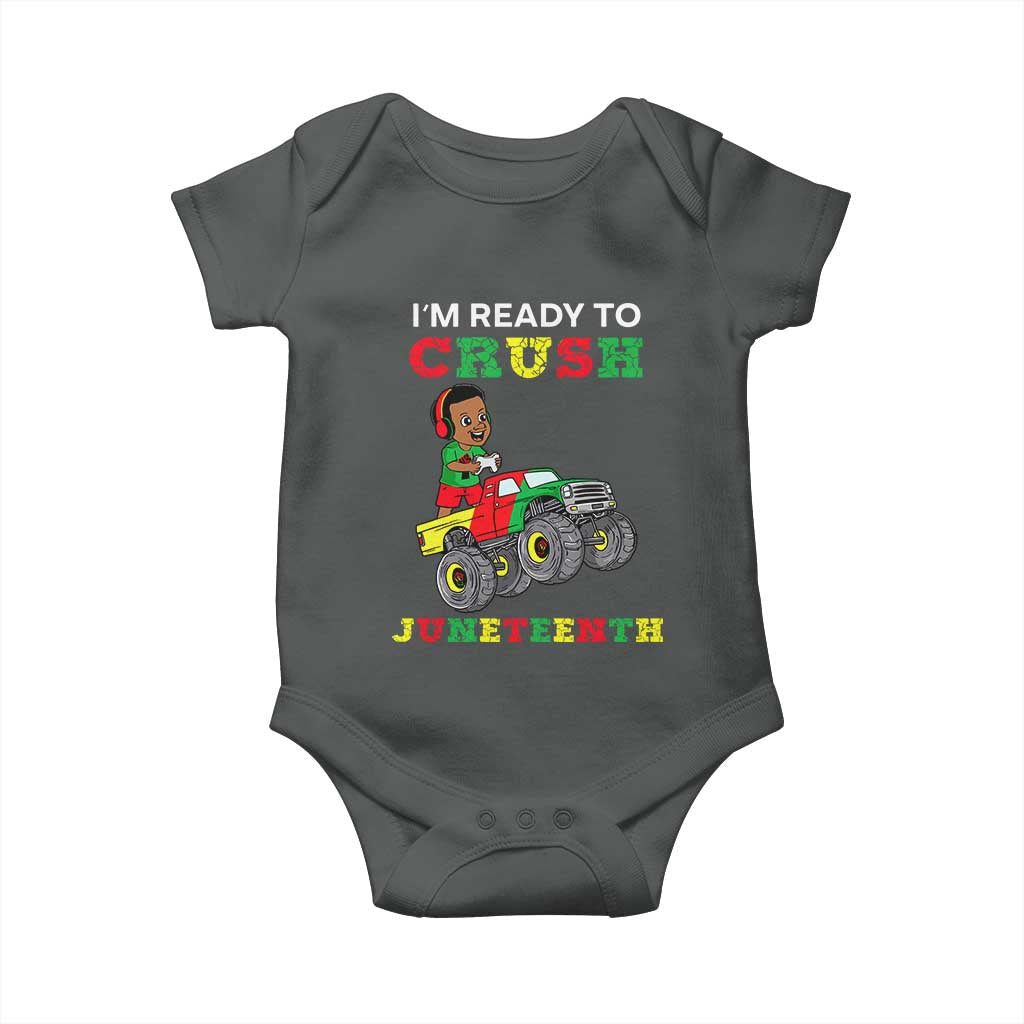 Black Boy Gamer Baby Onesie I'm Ready To Crush Juneteenth for Boys Toddler