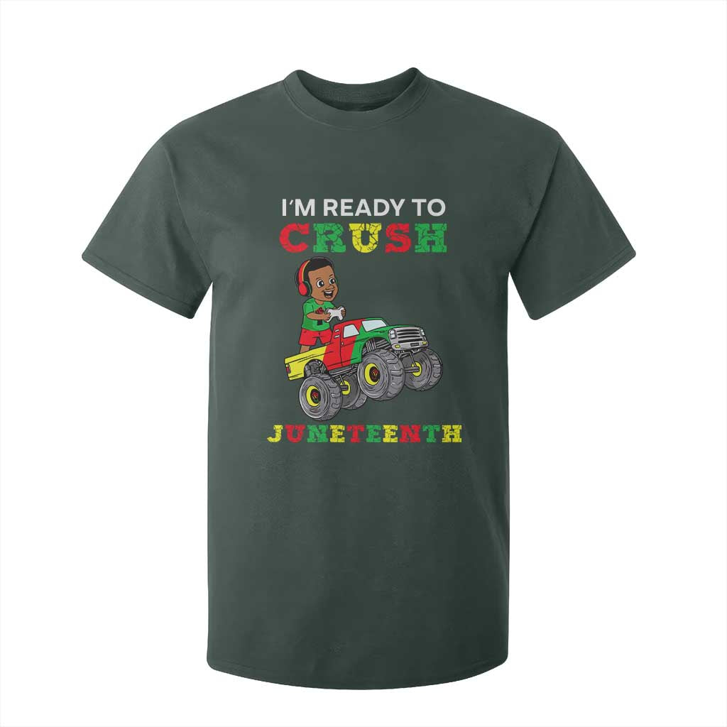 Black Boy Gamer T Shirt For Kid I'm Ready To Crush Juneteenth for Boys Toddler