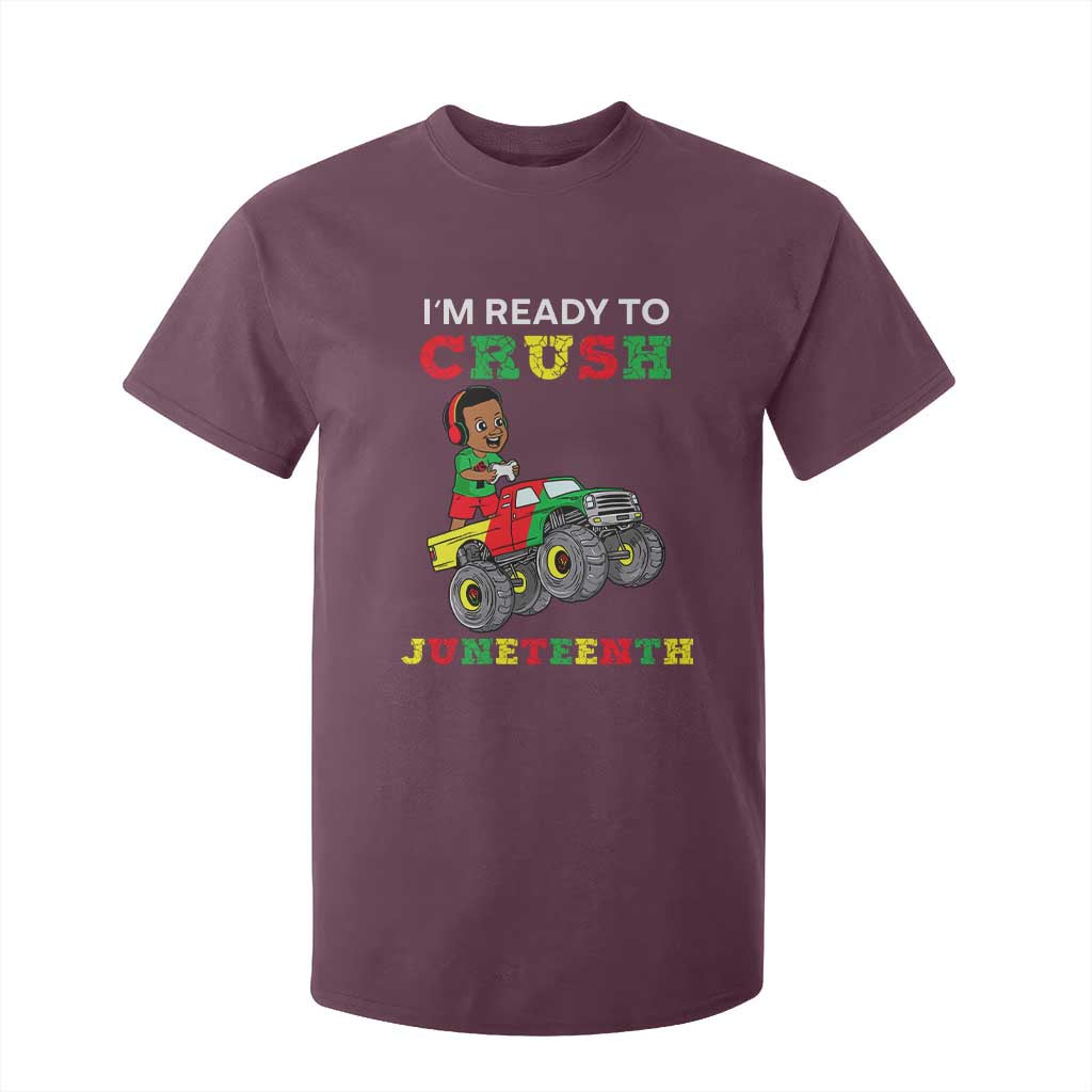 Black Boy Gamer T Shirt For Kid I'm Ready To Crush Juneteenth for Boys Toddler