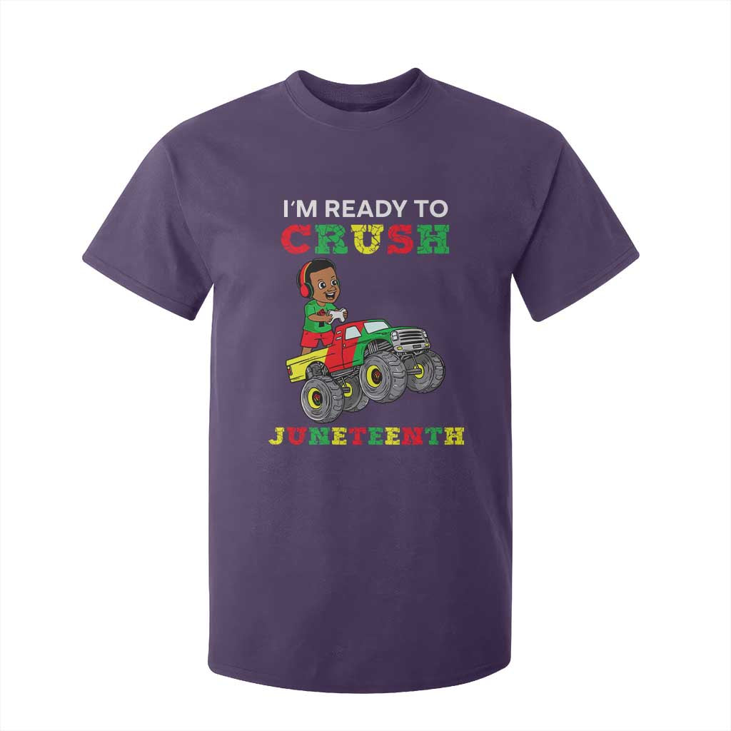 Black Boy Gamer T Shirt For Kid I'm Ready To Crush Juneteenth for Boys Toddler