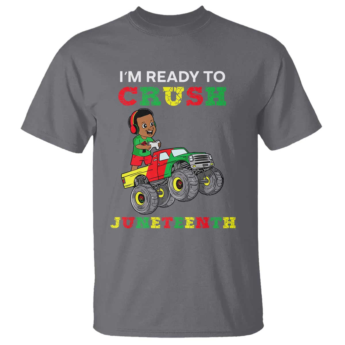 Black Boy Gamer T Shirt I'm Ready To Crush Juneteenth for Boys Toddler