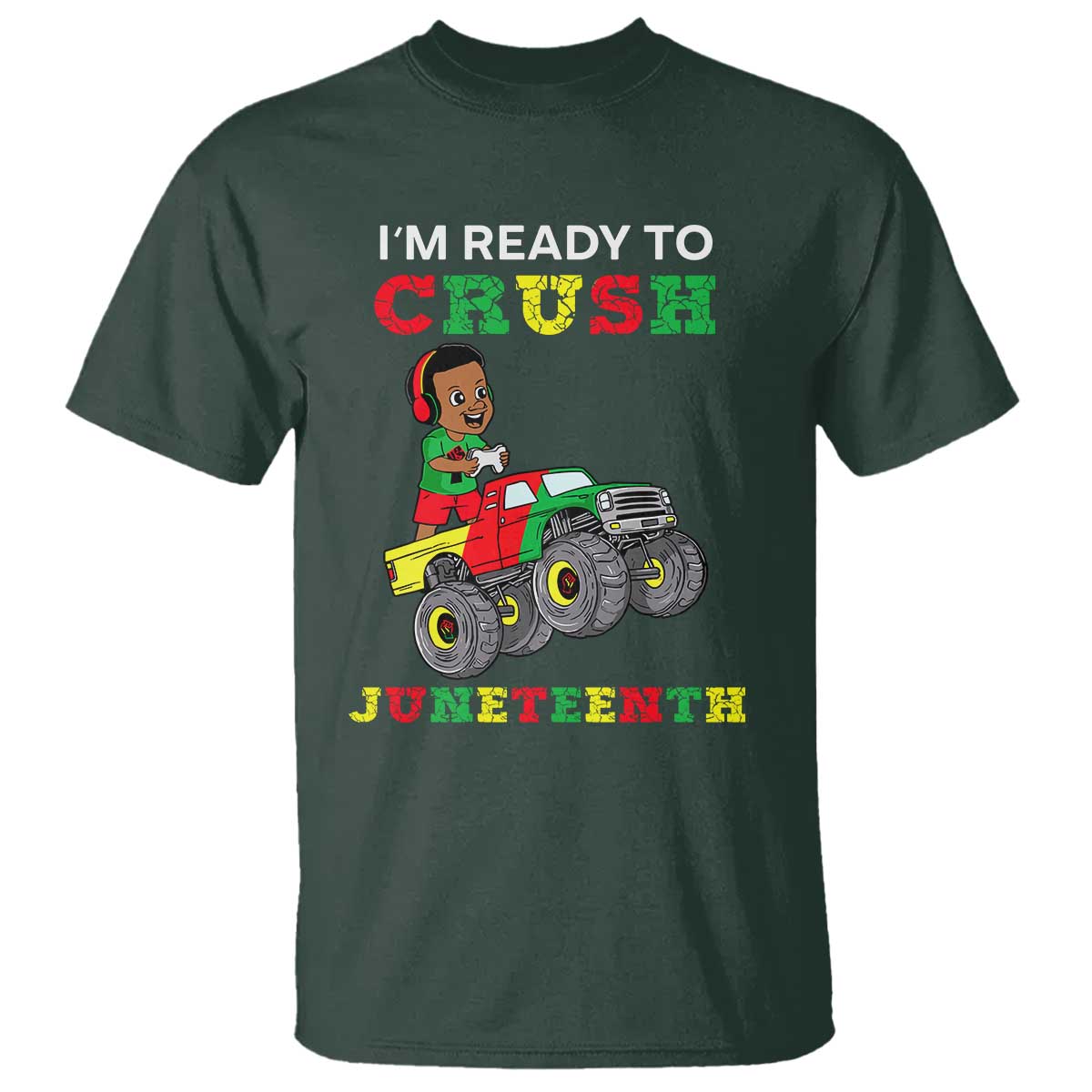 Black Boy Gamer T Shirt I'm Ready To Crush Juneteenth for Boys Toddler