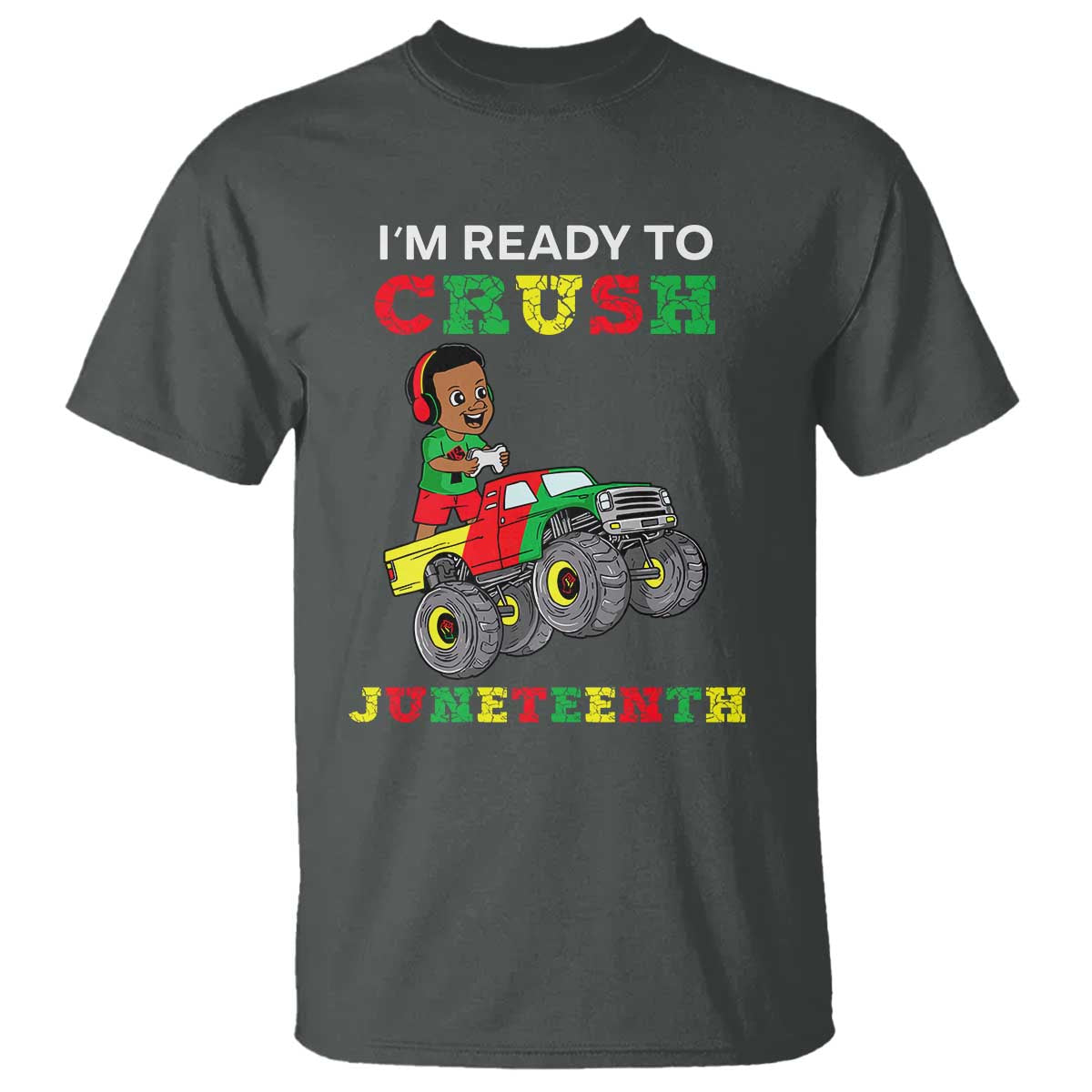 Black Boy Gamer T Shirt I'm Ready To Crush Juneteenth for Boys Toddler