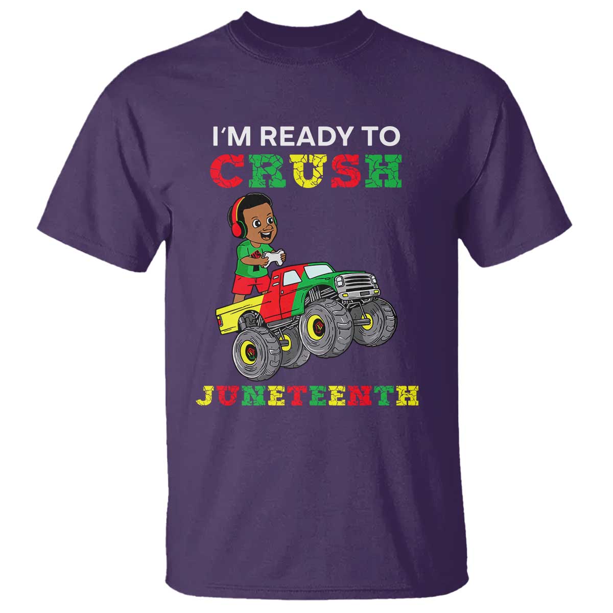 Black Boy Gamer T Shirt I'm Ready To Crush Juneteenth for Boys Toddler