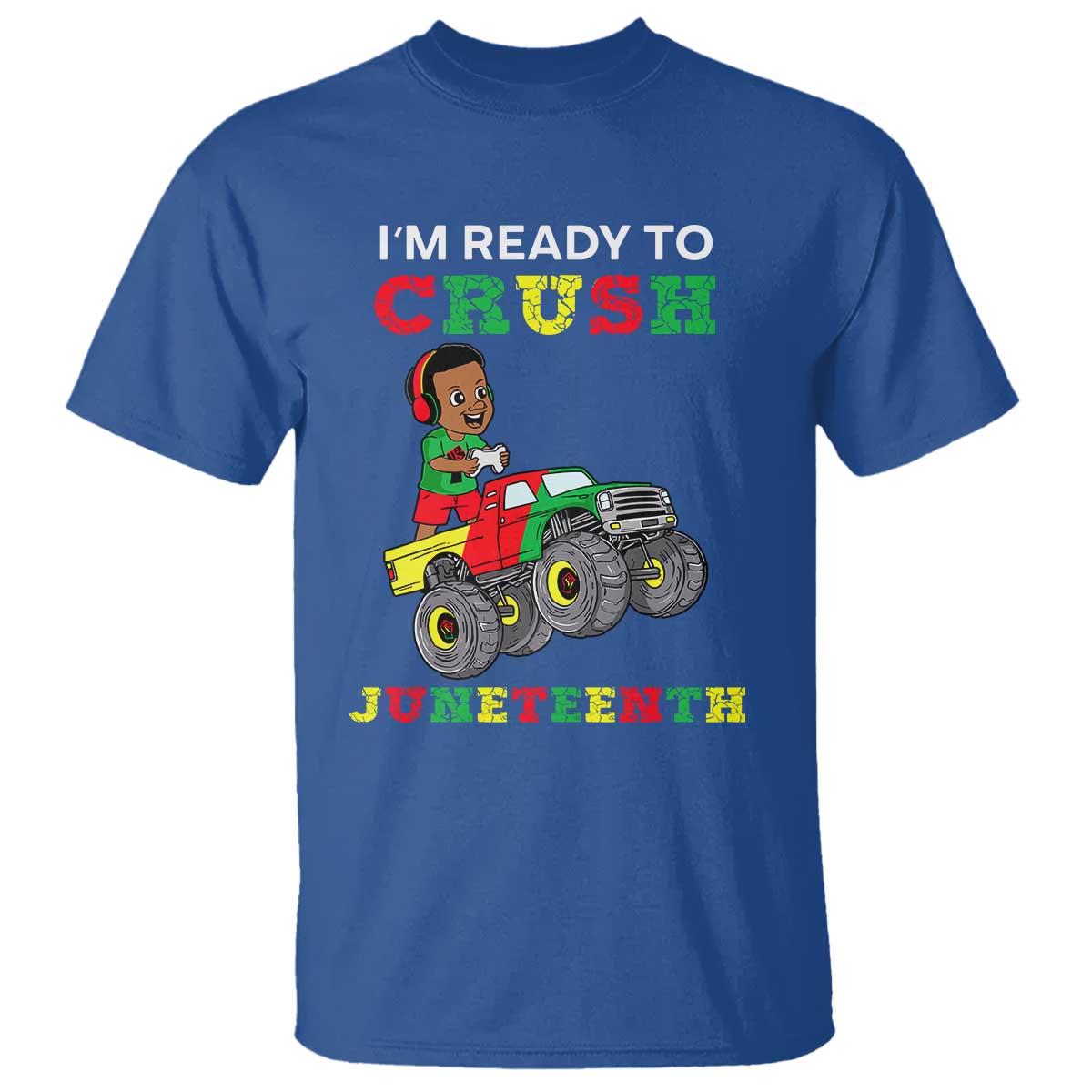 Black Boy Gamer T Shirt I'm Ready To Crush Juneteenth for Boys Toddler