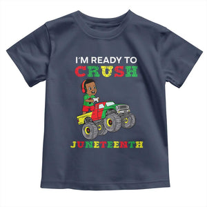 Black Boy Gamer Toddler T Shirt I'm Ready To Crush Juneteenth for Boys Toddler
