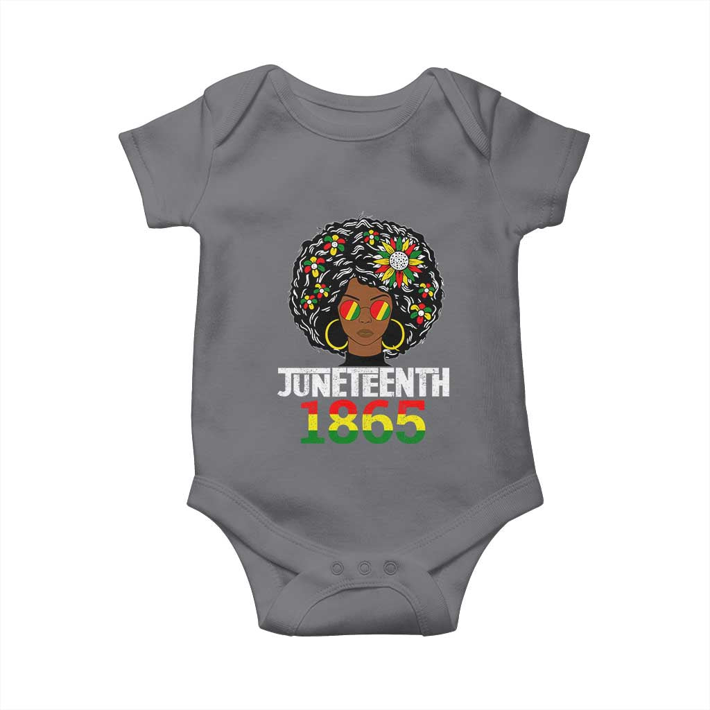 Afro Black Queen Juneteenth 1865 Baby Onesie
