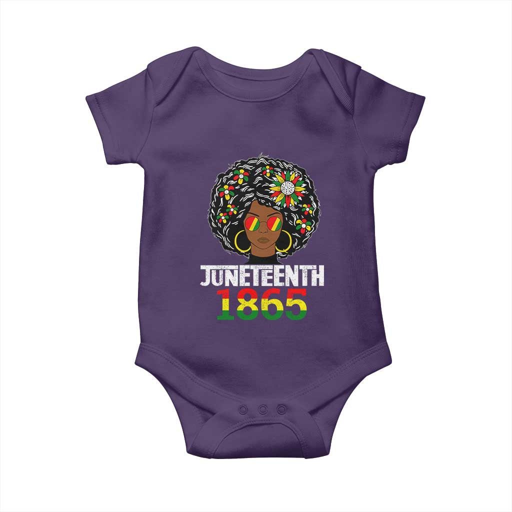 Afro Black Queen Juneteenth 1865 Baby Onesie