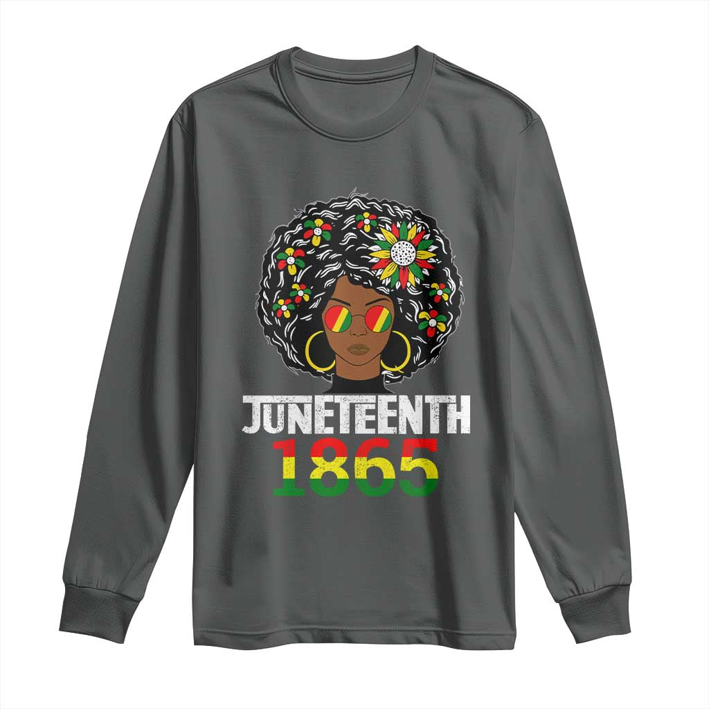 Afro Black Queen Juneteenth 1865 Long Sleeve Shirt