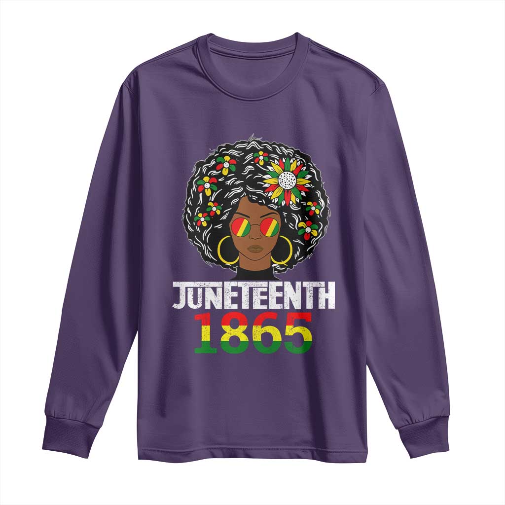 Afro Black Queen Juneteenth 1865 Long Sleeve Shirt