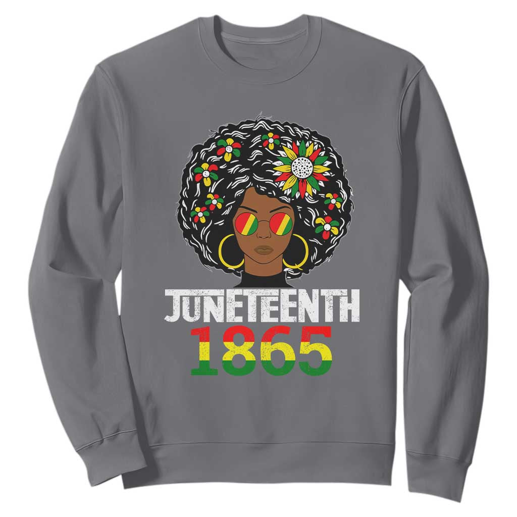 Afro Black Queen Juneteenth 1865 Sweatshirt
