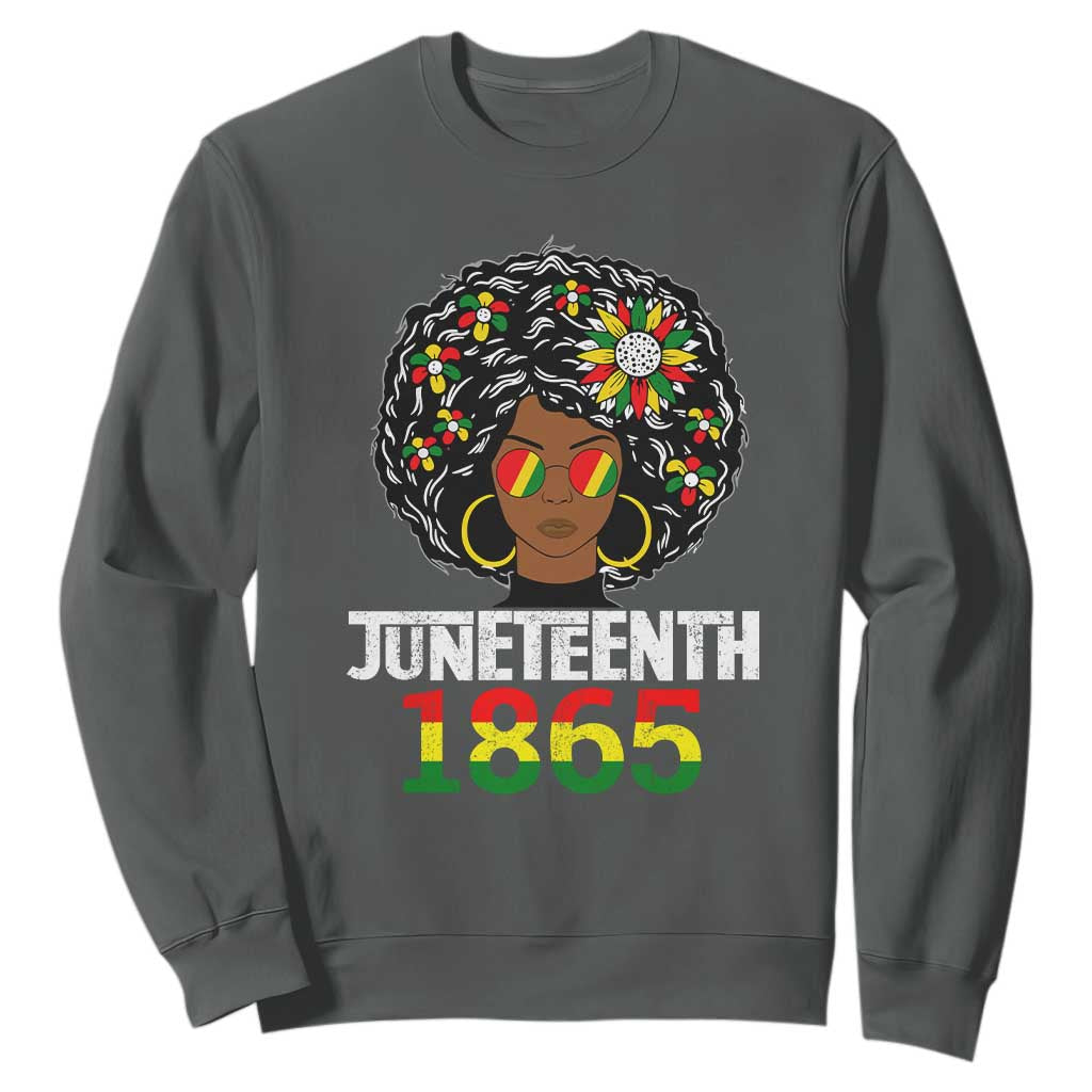 Afro Black Queen Juneteenth 1865 Sweatshirt
