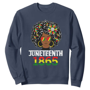Afro Black Queen Juneteenth 1865 Sweatshirt