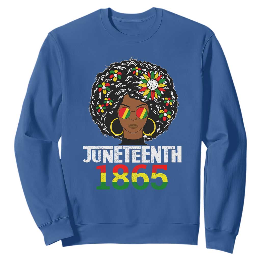 Afro Black Queen Juneteenth 1865 Sweatshirt