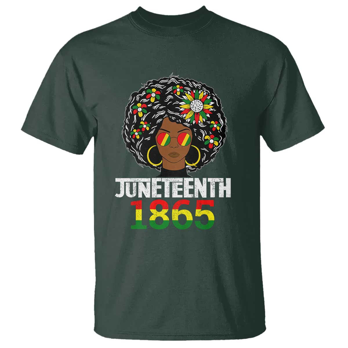 Afro Black Queen Juneteenth 1865 T Shirt