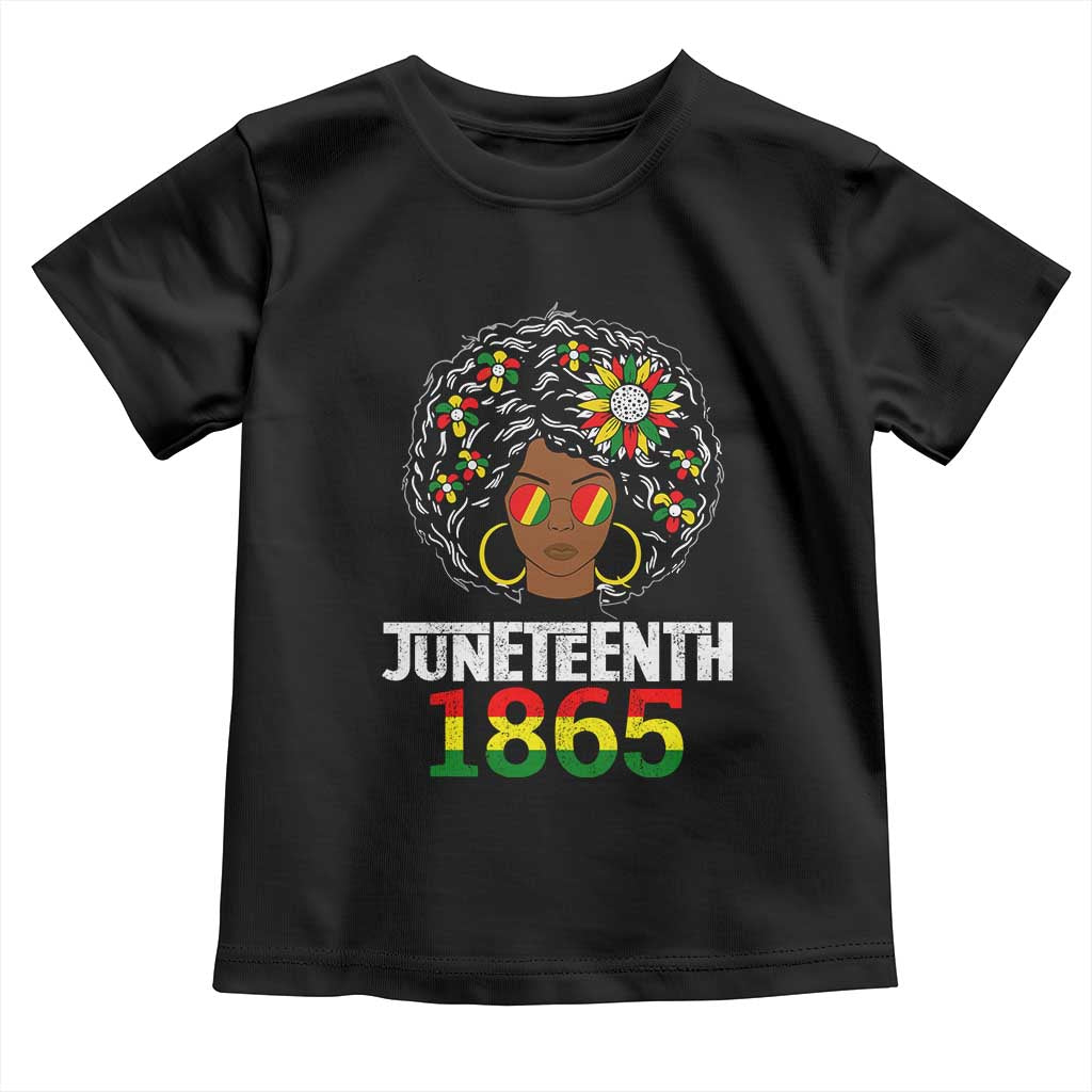Afro Black Queen Juneteenth 1865 Toddler T Shirt