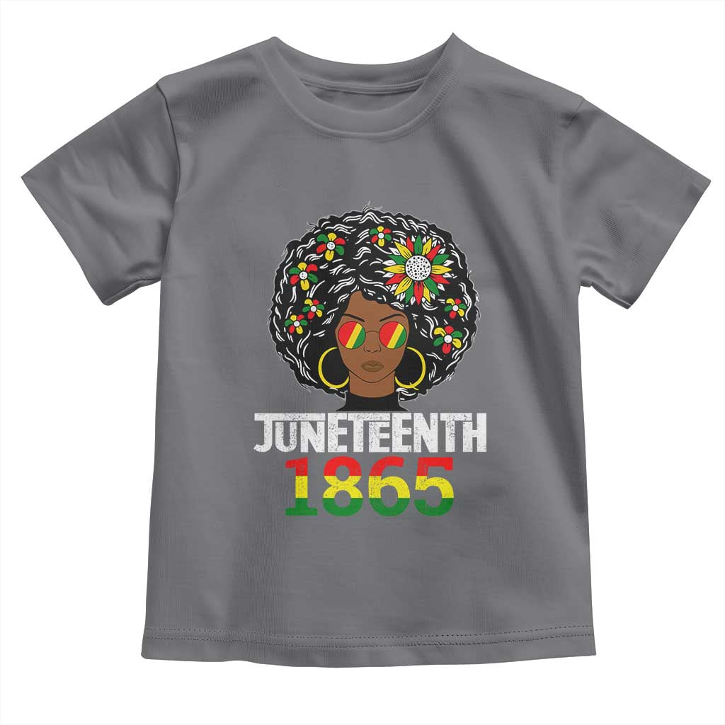 Afro Black Queen Juneteenth 1865 Toddler T Shirt