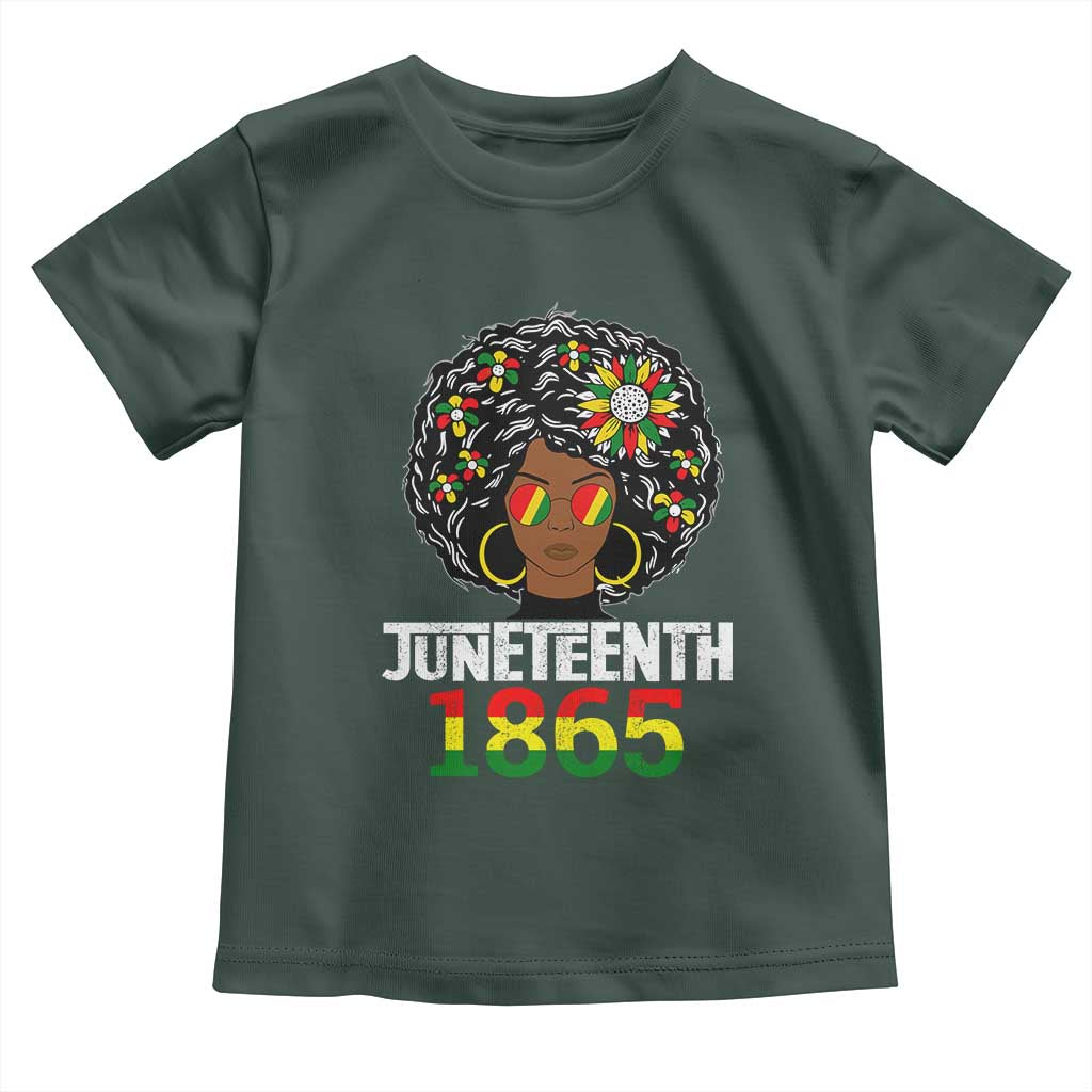 Afro Black Queen Juneteenth 1865 Toddler T Shirt