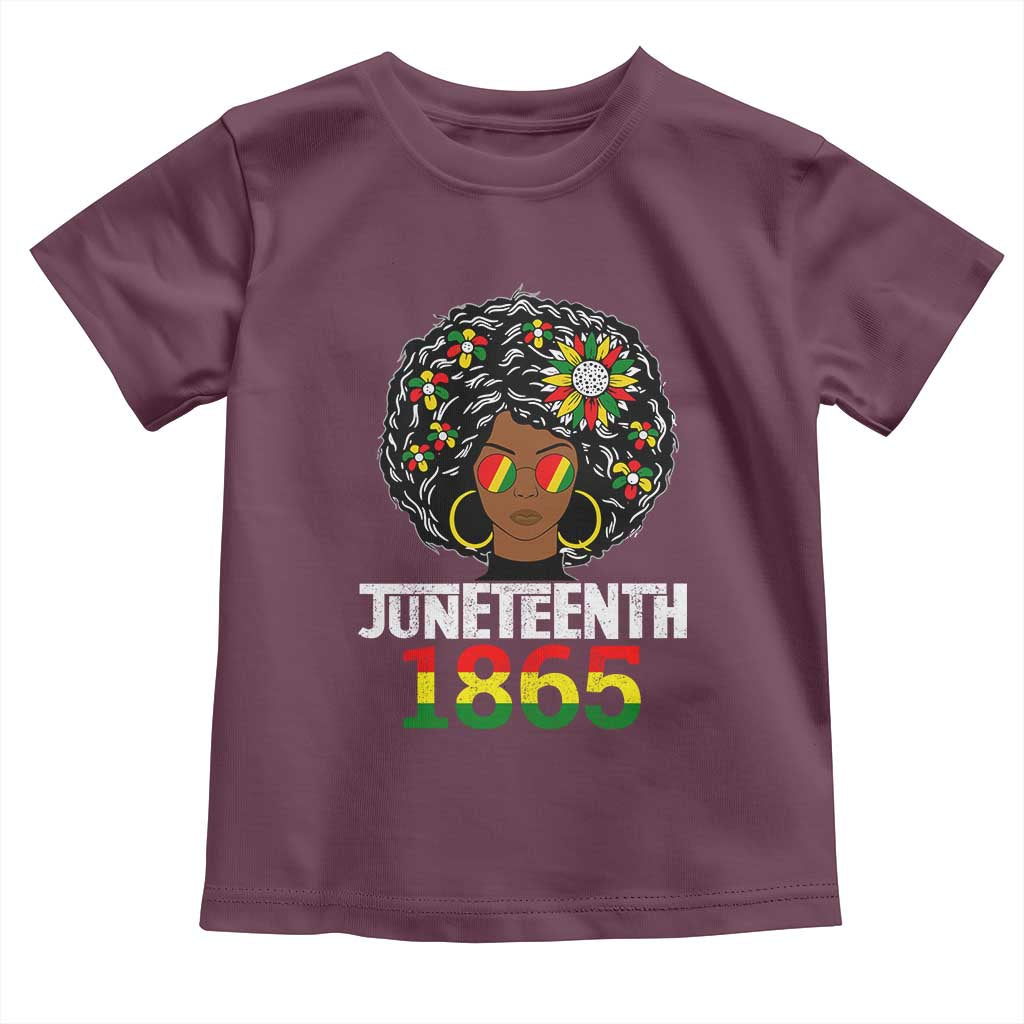 Afro Black Queen Juneteenth 1865 Toddler T Shirt