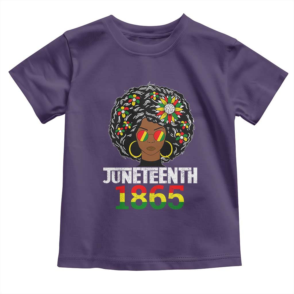 Afro Black Queen Juneteenth 1865 Toddler T Shirt
