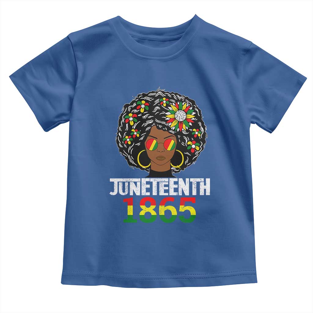 Afro Black Queen Juneteenth 1865 Toddler T Shirt