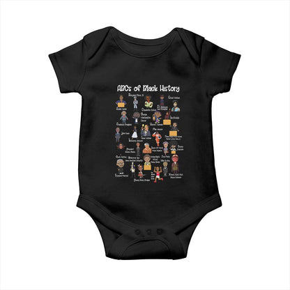 ABCs of Black History Pride Baby Onesie Juneteenth Black Freedom