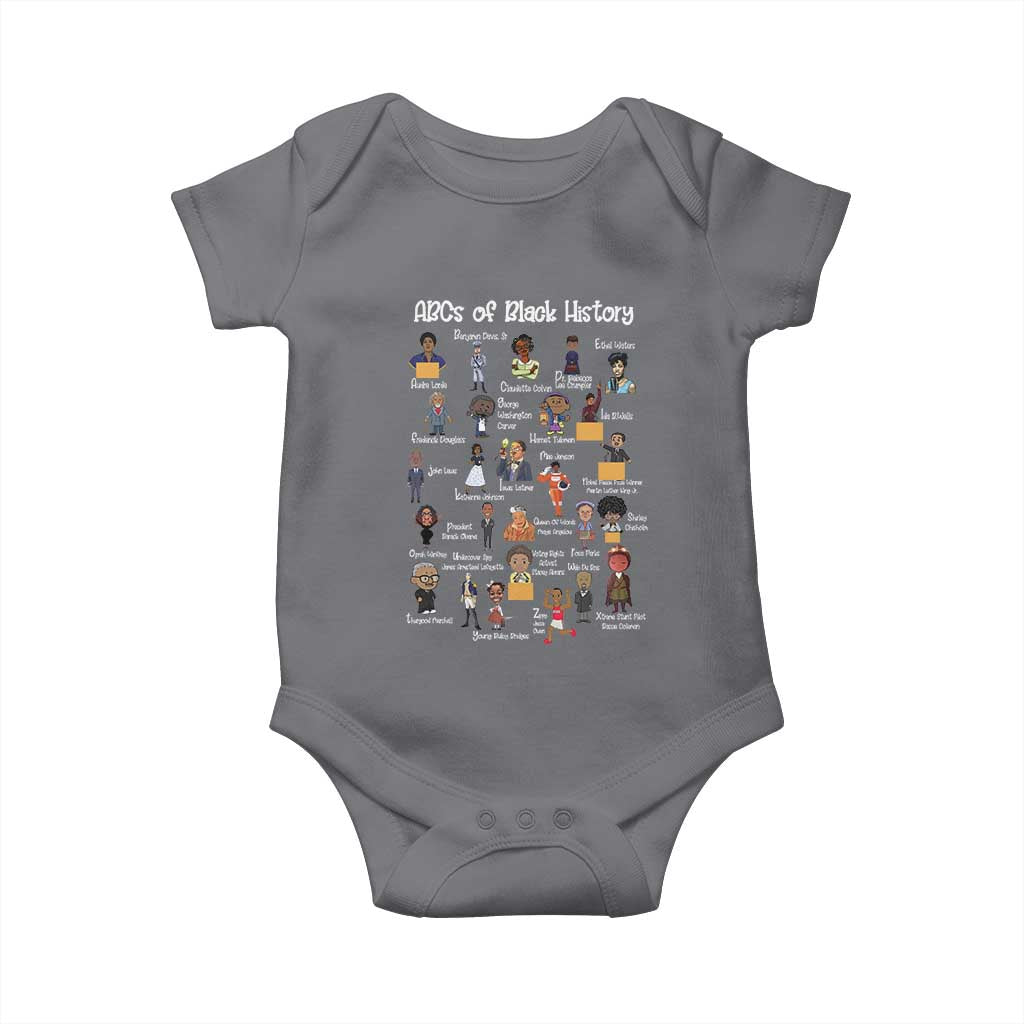 ABCs of Black History Pride Baby Onesie Juneteenth Black Freedom