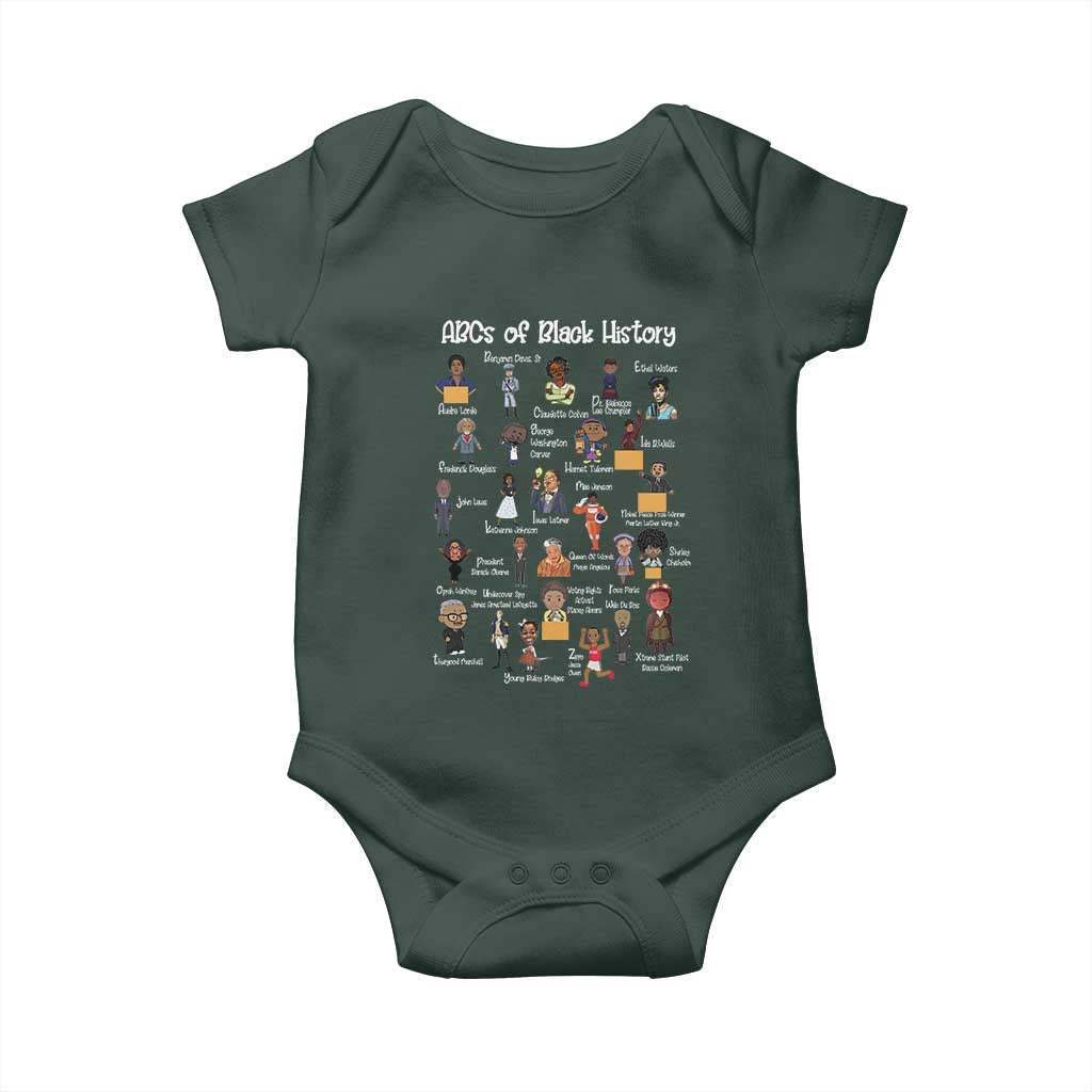 ABCs of Black History Pride Baby Onesie Juneteenth Black Freedom