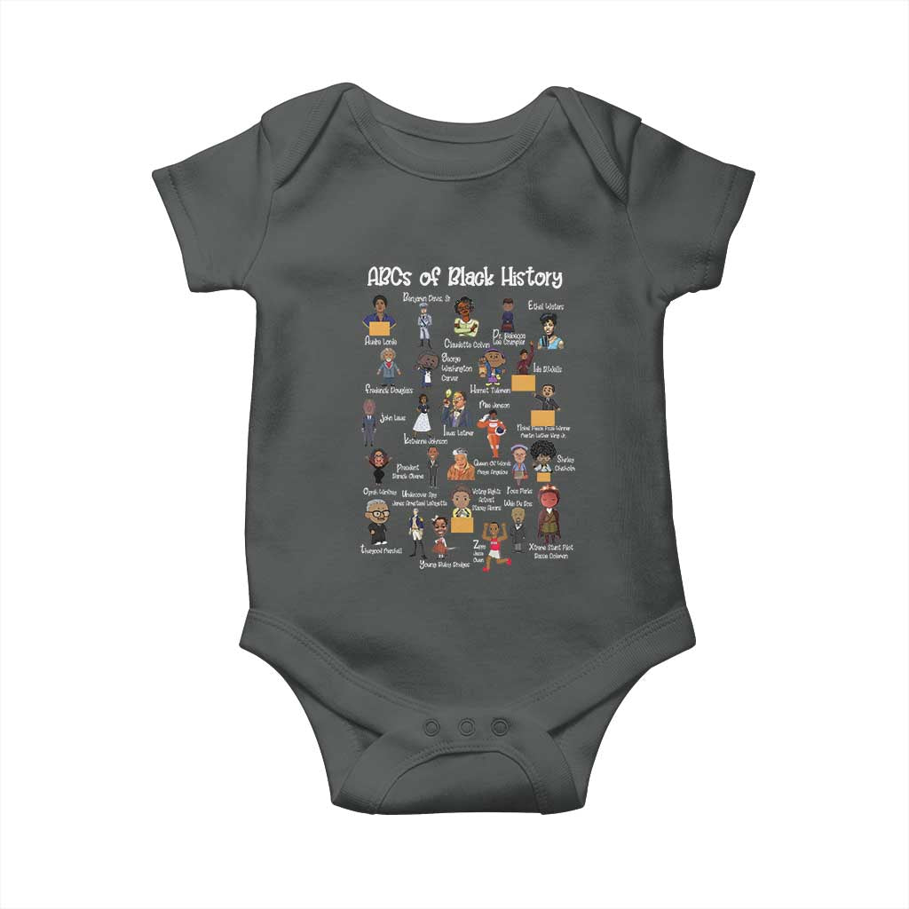 ABCs of Black History Pride Baby Onesie Juneteenth Black Freedom
