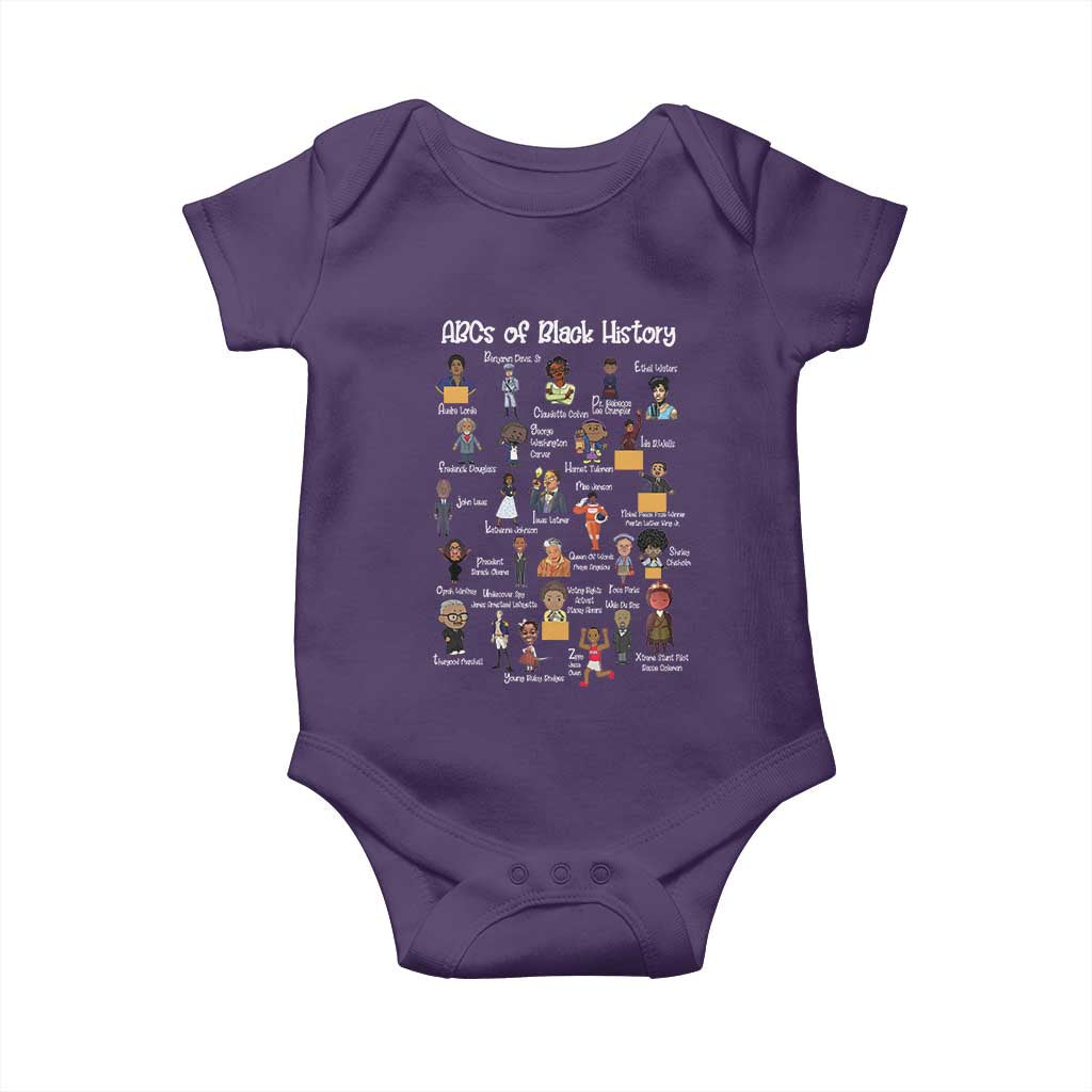 ABCs of Black History Pride Baby Onesie Juneteenth Black Freedom