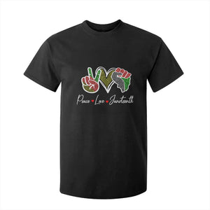 Peace Love Juneteenth T Shirt For Kid Black Freedom