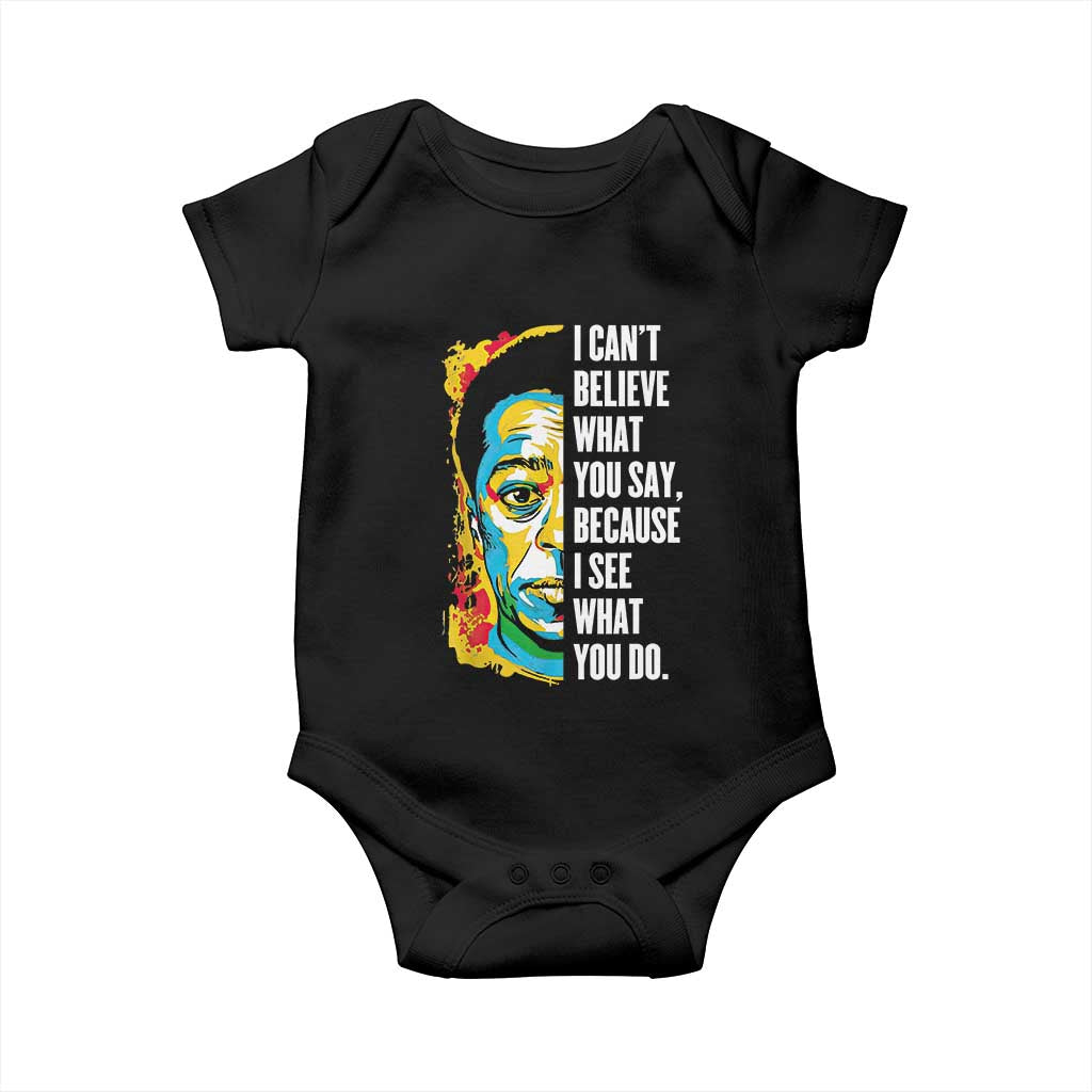 James Baldwin Graffiti Art Baby Onesie Juneteenth Black History Month